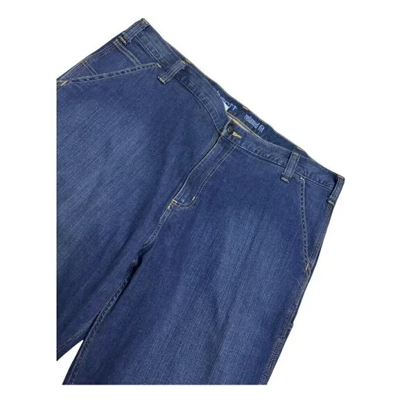 CARHARTT Relaxed Fit Work Casual Designer Denim Jeans Mens 42x32 - Picture 5 of 6